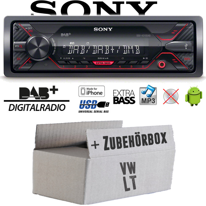 Автомагнитола Sony | DAB | DAB+ | MP3/USB KFZ PKW для автосервиса VW LT