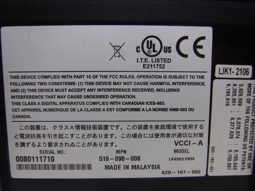 Avocent LV430/LV830 LongView KVM Extender Transmitter & Receiver - Picture 20 of 22