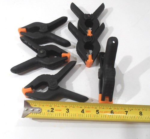 SPRING CLAMPS  6 PC. 4" INCH PLASTIC SPRING CLAMP FOUR INCH - Picture 1 of 5