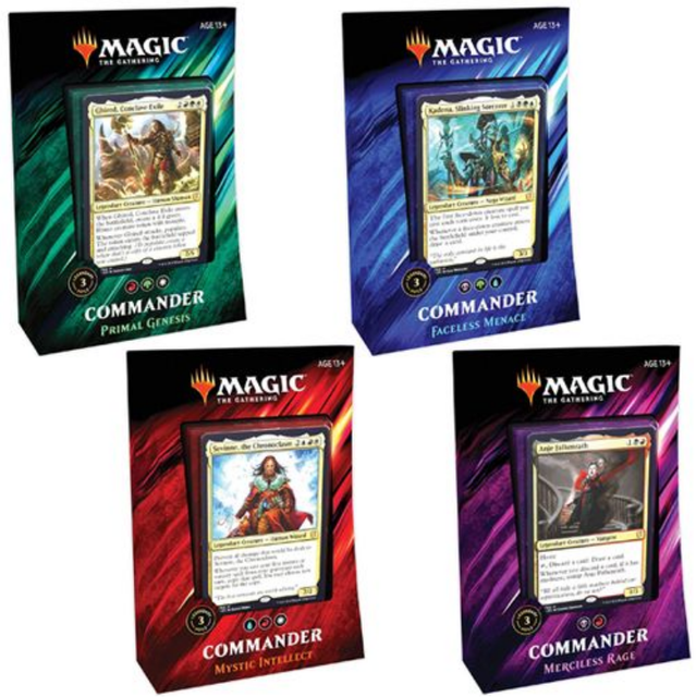 MTG Commander 2019 4 Deck Display Factory Sealed eBay