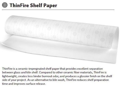 Bullseye Thin Fire Kiln Shelf Paper Roll - 65 ft x 20.5" - Picture 2 of 2