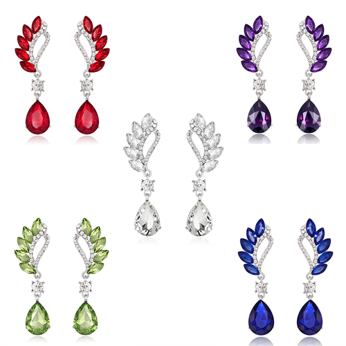 Mujeres Gorgeous Drop Earrings Girls Gems Boho Gift Engagement Jewellery Gift UK - Imagen 5 de 10