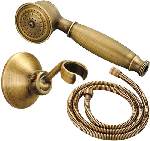 Rubinetto miscelatore vasca da bagno con doccetta vintage bronzo ROMO 59466 - Foto 2 di 2