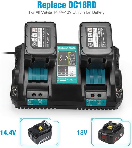 10X 6Ah Für Makita Li-ion Ersatzakku 18V BL1850B BL1860B BL1840 BL1830 Ladegerät - Bild 10 von 30