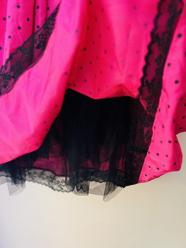 Vicky Vaughn 1950s Pink Polka Dot taffeta Fit & Flare Dress Medium 7/8 - Picture 4 of 13