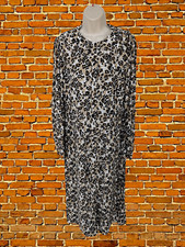 BNWT M&S UK 12 NATURAL LEOPARD PRINT LONG SLEEVE CASUAL BUTTON FRONT SHIRT DRESS