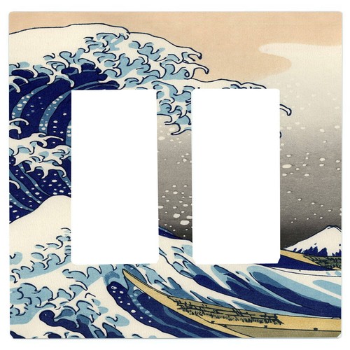 Great Wave Light Switch Plate, Home Decor, Wall Decor, Cabinet Knobs, Renters - Picture 6 of 12