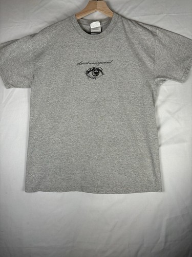 Almost Underground Shirt Mens Medium Visla California Gray Skater Y2K HUF A292 - Picture 1 of 6