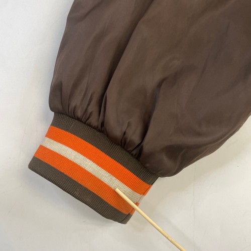 Chaqueta Bomber Atlética Satén Logo Cleveland Browns De Colección Talla 2XL NFL - Imagen 8 de 12