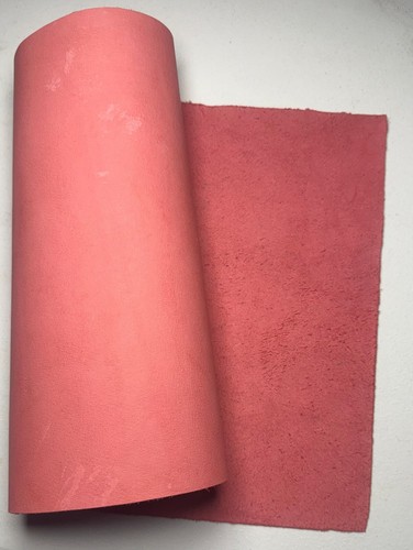 Real Leather Peach Color Cowhide soft Ideal for craft works 1-1.5mm Thick - Picture 1 of 3