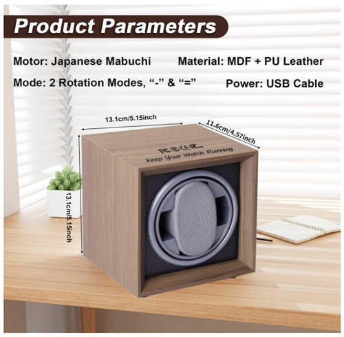 Automatic Watch Winder Watch Winder Box Single Watch Winders for 1 Watches - Picture 7 of 7
