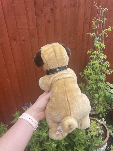 Keel Toys "Reggie" Pug Laying Puppy Dog Soft Toy Plush chein 35cm - Picture 3 of 11