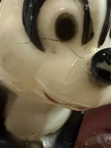 Vintage Walt Disney Productions Miniature Push Toy Hard Plastic Panda Bear - Picture 7 of 8