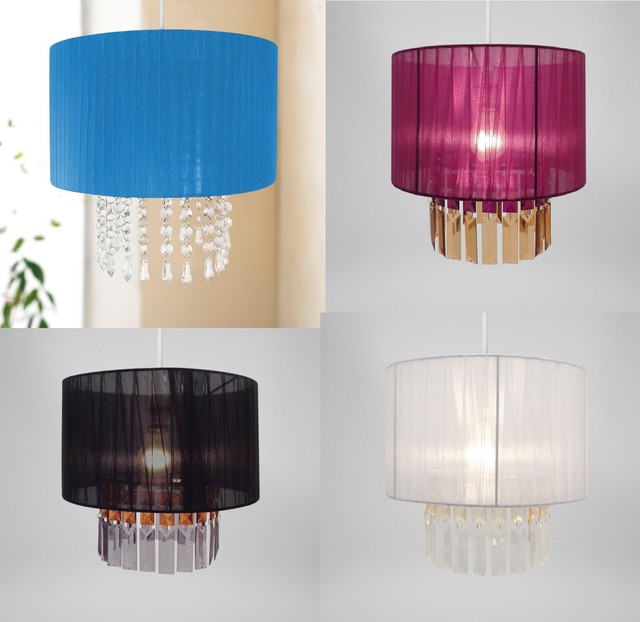 Ribbon Gems Chandelier Easy Fit Chic Ceiling Pendant Light Shade Chandeliers - White Pendant Shade Chandelier Ribbon Gems Chandelier Easy Fit Chic Ceiling Pendant Light Shade Chandeliers - White Pendant Shade Chandelier