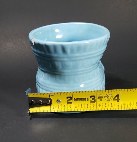 Vtg Rare Blue Haeger Pottery Baby Bootie Planter/Vase/Trinket Dish #359 - Picture 8 of 10