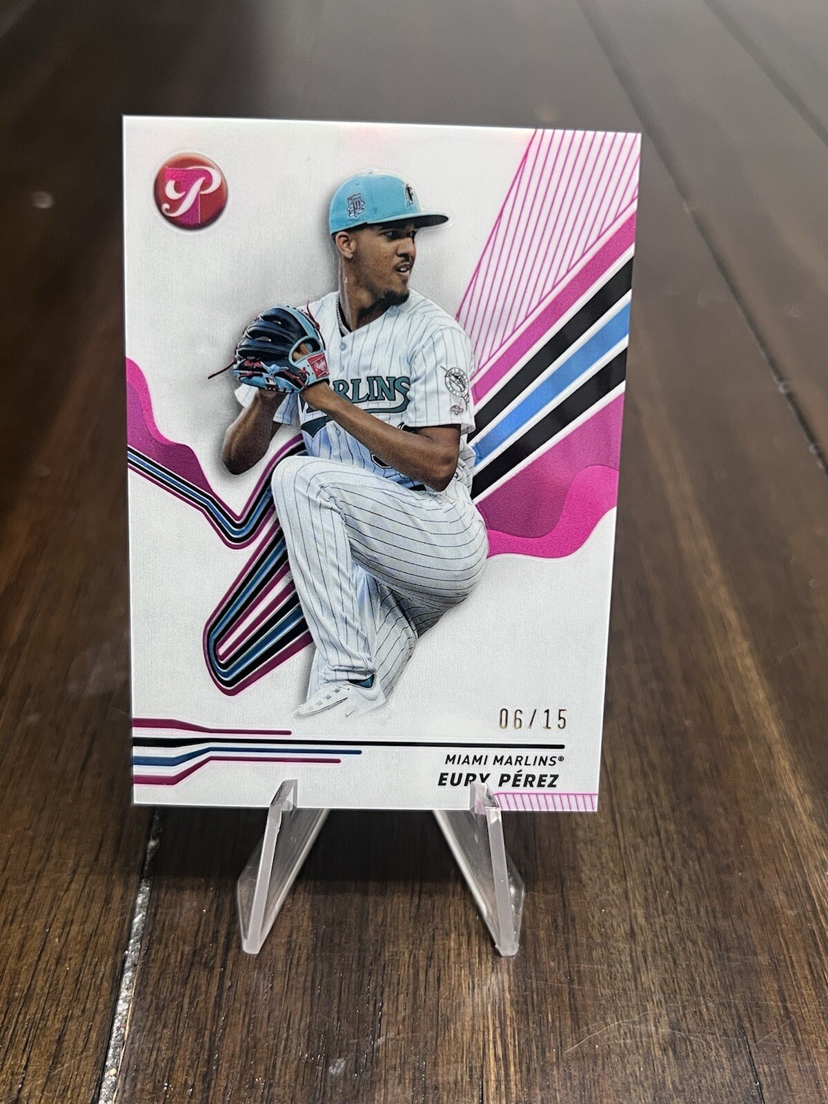 2024 Topps Pristine SSP Eury Perez Pristine Refractor Pink  #/15 Miami Marlins🔥