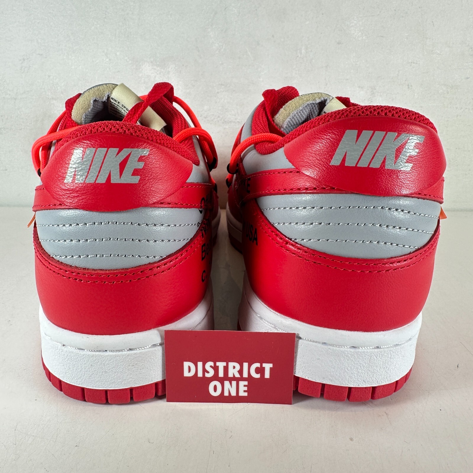 OFF WHITE X NIKE Off White x Nike Dunk Low University Red Taglia 11 CT0856 600