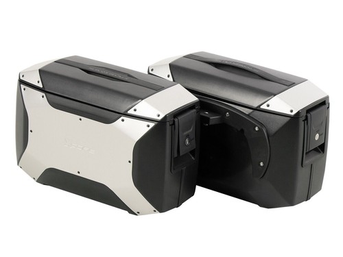 Xcore Side Case Set for C-Bow Carrier Black/Silver BY HEPCO & BECKER