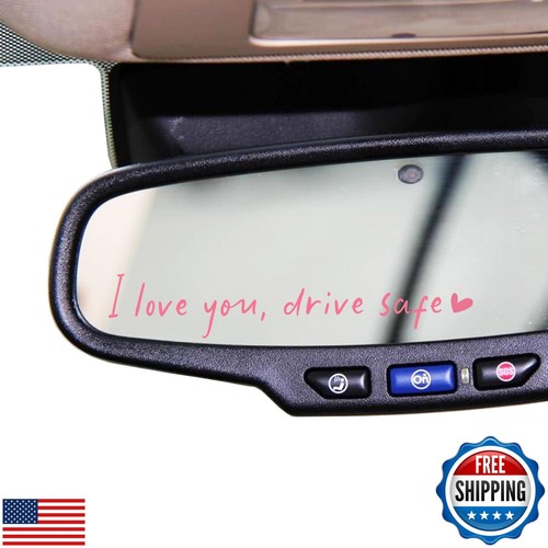 Set of 12, I Love You Drive Safe Mirror Decal, New Car Decal, Rearview Mirror - Picture 4 of 5