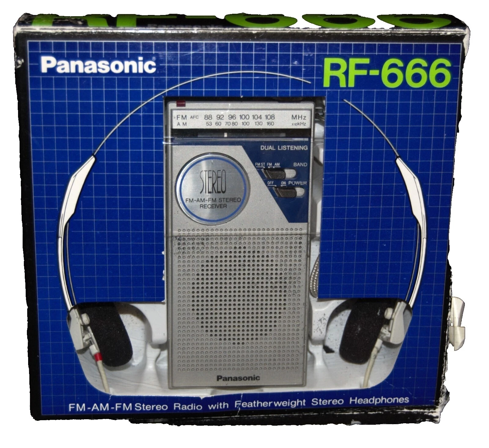 Auriculares Panasonic radios AM/FM portátiles