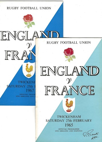 INGLATERRA Y FRANCIA RU SET DE 8 X PROGRAMAS RUGBY UNION AÑOS 60-90 BUEN ESTADO - Imagen 4 de 12