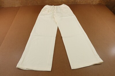 Kaiia Womens Size 0 Ecru Mid Rise Drawstring Pocketed Wide Leg Pants NWT