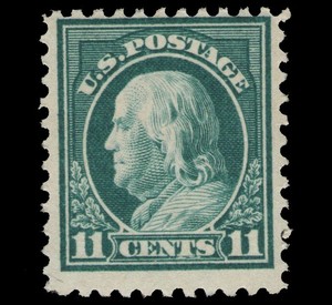 U-S-511-MINT-NO-HINGE-11-CENT-1917-BENJAMIN-FRANKLIN-ISSUE