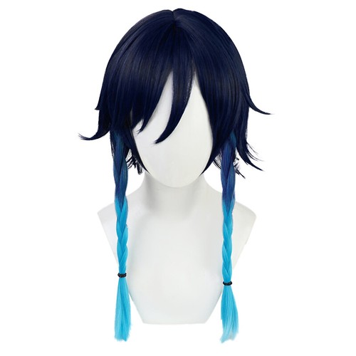 Anime Genshin Impact Venti Cosplay Fashion Hair Braid Hairpiece Gradient Wigs - Picture 5 of 5