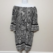 Umgee women off shoulder mini floral casual dress M VACATION RESORT BEACH BOHO