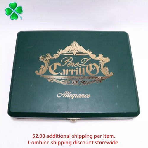 Perez Carrillo Allegiance Confidant Empty Wood Cigar Box 9.5" x 7" x 1.75" - Picture 1 of 11