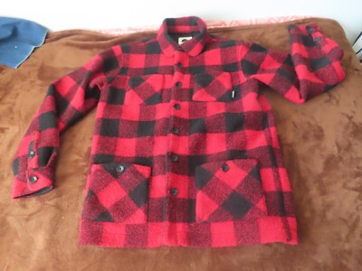 Just Another Fisherman Apparel WOOL HAVEN JACKET L red/black NWOT