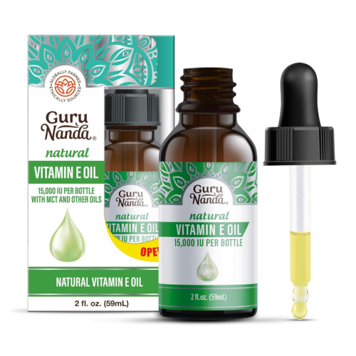 Vitamin E Oil (2 Fl Oz) - 100% Pure & Natural, 15,000 IU per Bottle for Skin, Ha