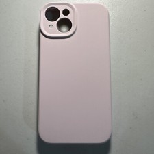 Case For iPhone 14 Soft Silicone Phone Cover Pink W/3 Screen Protectors