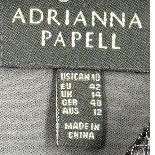 Vestido jersey de encaje metálico talla 10 Adrianna Papell para mujer” - Imagen 8 de 14