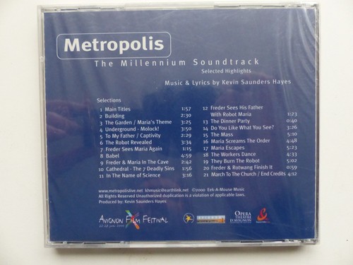 CD BO Film Metropolis Millennium soundtrack Selected highlights SAUNDERS HAYES - Picture 2 of 2