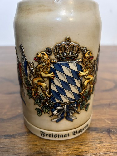 FREISTAAT BAYERN (Bavaria) Germany Deutscher Bierkrug / Stein / Becher 0,5 Liter Größe - Bild 5 von 23