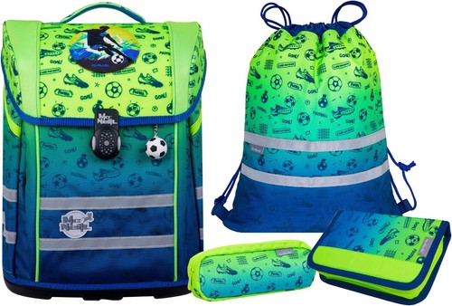McNeill Ergo Perfecto Schoolbag Set 5-teilig Schulranzen Football 2T inkl. Flas - Bild 2 von 20