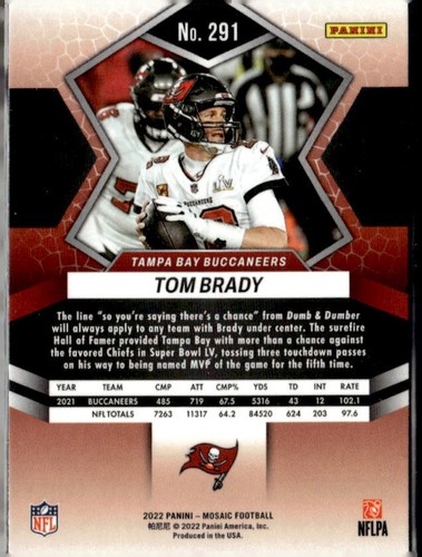 Panini Mosaic #291 2022 Tom Brady Tampa Bay Buccaneers (O) - Imagen 2 de 2