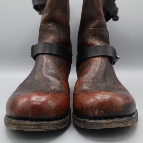 Rag & Bone Leather Moto Boots Womens 8 Brown Boho Grunge Alt Casual Equestrian - Picture 10 of 16
