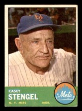 1963 Topps Baseball #233 Casey Stengel GD *f1