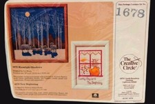 Vintage Creative Circle Embroidery Kit Geese  Flowers "On Parade" 0845 Unopened