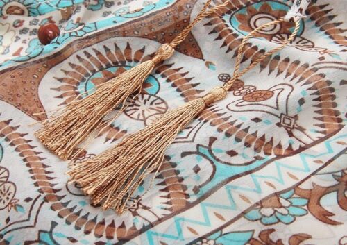 Maxi Vestido Boho Floral Cóctel Fiesta Verano Playa Fluido Borla Largo Solero - Imagen 6 de 8