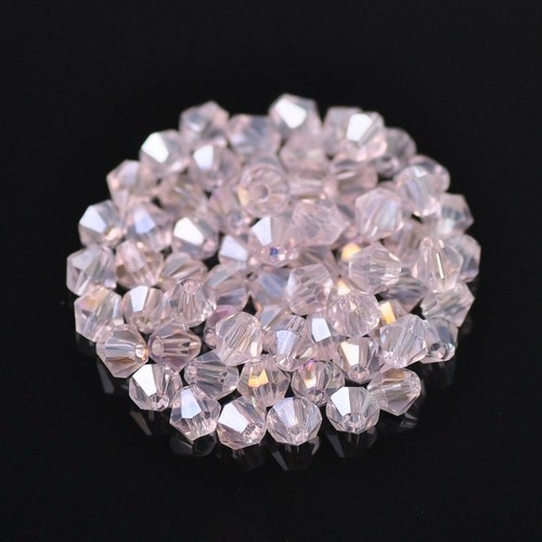 Lote de 200 cuentas espaciadoras sueltas artesanías de vidrio facetado bicono 3x2 mm a granel - Imagen 50 de 82