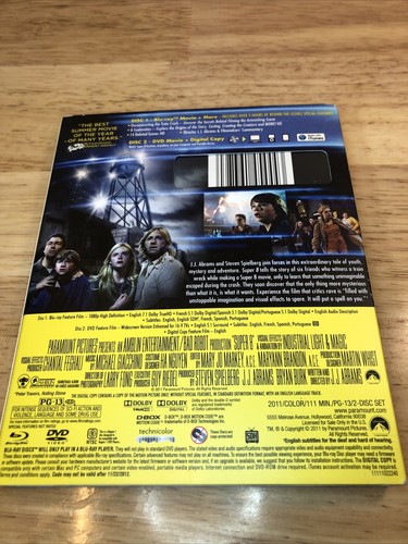 Super 8 2011 bluray w/Slipcover Ultimate 2-Disc Ed - Imagen 2 de 6