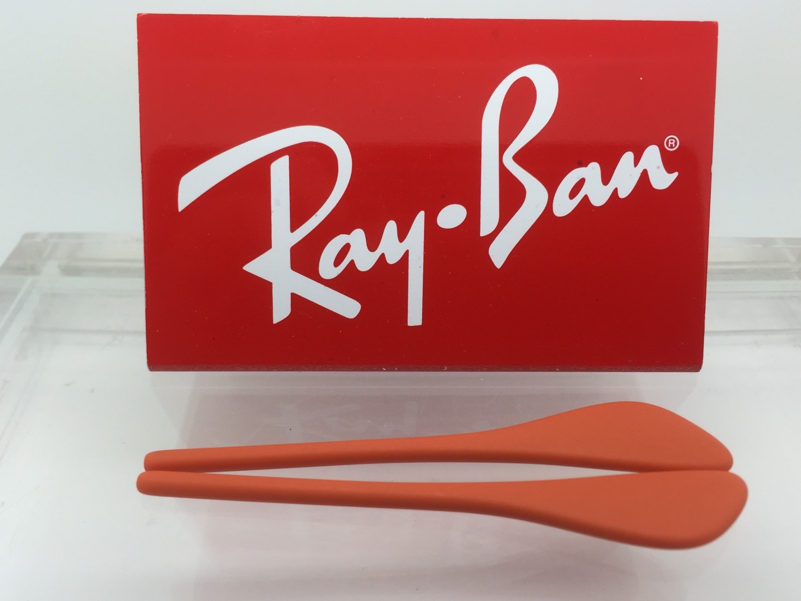 Authentic RayBan RB 4187 CHRIS Replacement Temple (Arm) Tips ORANGE NEW! genuine