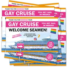 12 Prank Postcards Gay Cruise so you can Play a Gag on your Friends Yourself!