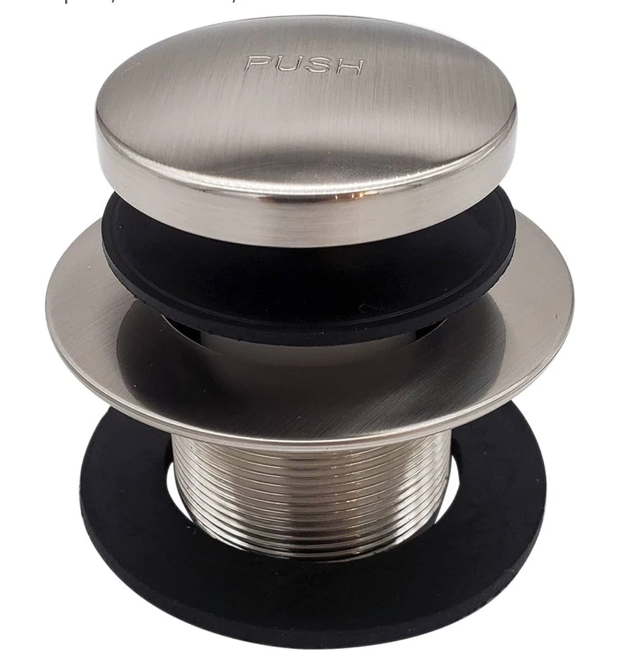 Westrbass Tip Toe Universal Tub Trim with One-Hole Faceplate, Satin Nickel - Image 3 of 4