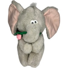 Vintage Russ Pets Elephant Never Forget Plush Rose Stuffed Animal Toy 11  21007