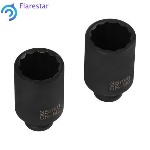 Juego de enchufes de impacto de tuerca de eje de husillo profundo de 8 piezas de 12 puntos 1/2" nuevo - Imagen 6 de 12