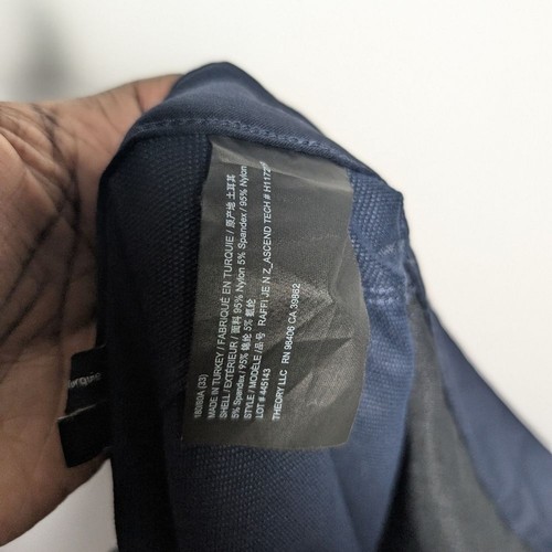 Theory Men's Pants Raffi Slim Fit Tech Navy Blue Sz 33 Performance Stretchy - Picture 5 of 9